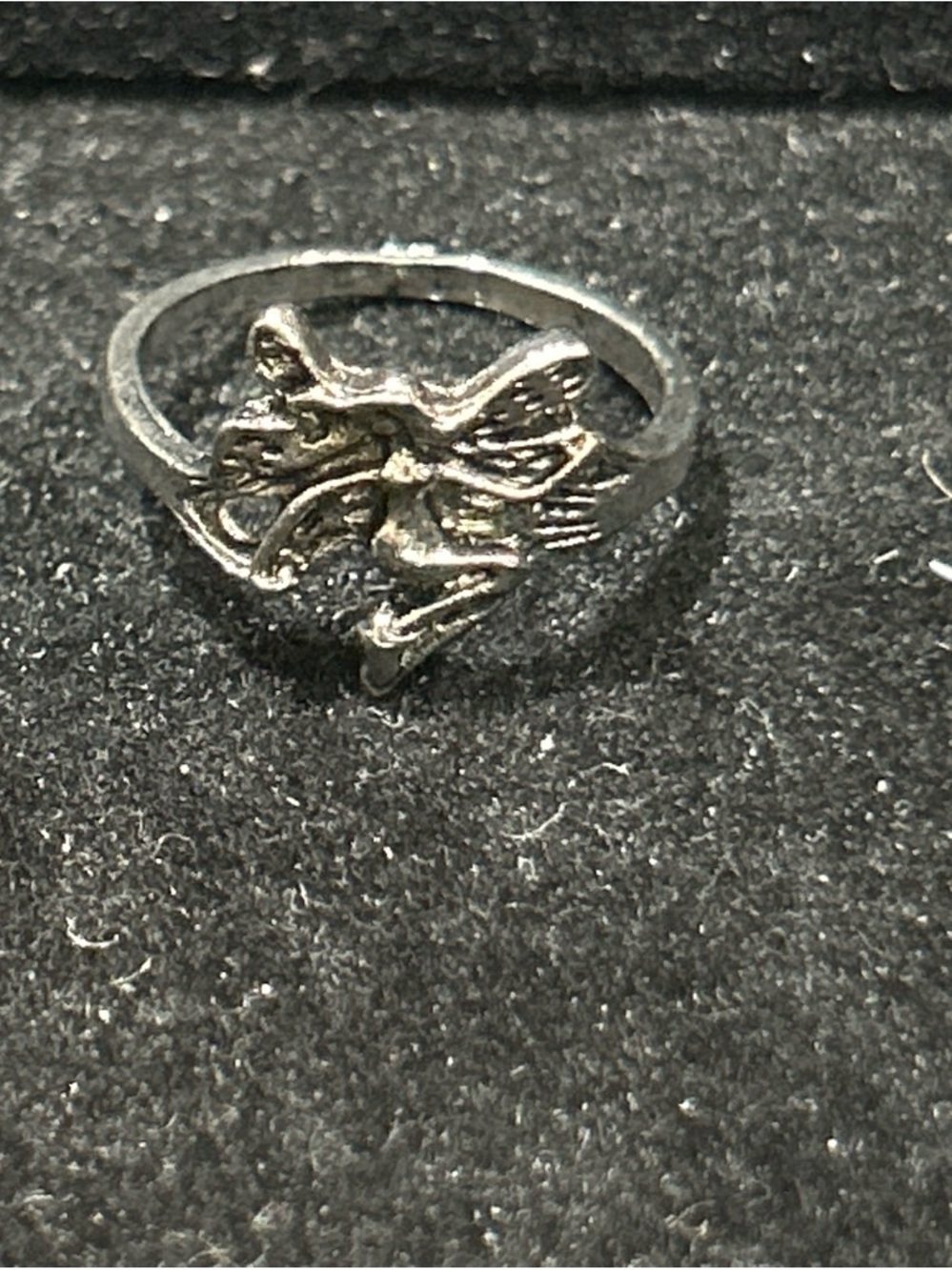 Silver color fairy Ring size 6 - fairy